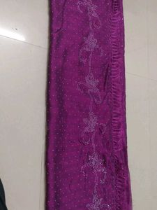 Purple light weight saree
