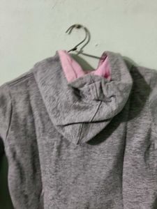Cute Grey Kids Zip-Up Hoodie