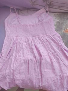 Pink Eyelet Dress