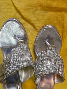 Elegant silver sandal