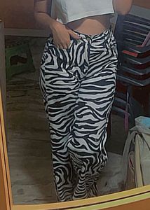 ZEBRA Print High Waist Denims