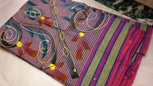 Striped Art Silk Saree