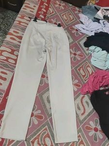 Beige Straight Leg Pants