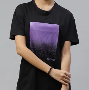 Roadster Black Graphic Top | Purple Rectangle