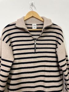 Striped Zip Top Jumper