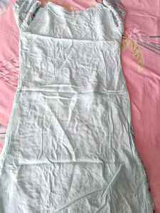 Flower Print Kurti Cyan