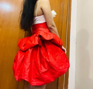 Red Bow Party Balloon Dress