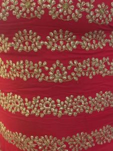 Elegant Red &amp; Gold Embroidered Kurta