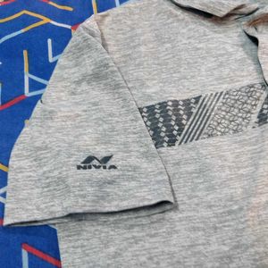 Silver Grey Sports Tshirt by NIVIA