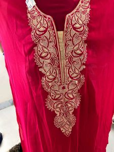 Unstitched Fabric Cut Piece With Embroidery