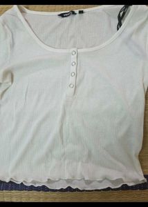 Westside White Ribbed Top