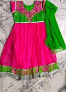 cute pink and parrot green combo