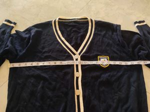 Navy Cardigan Sweater fits till 42 Stretchy