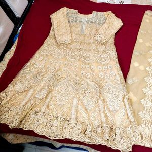 full work dress with double flared Bottom and wor
