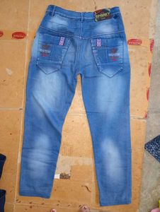blue cotton jeans pant