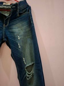Ripped Denim Jeans Size 26