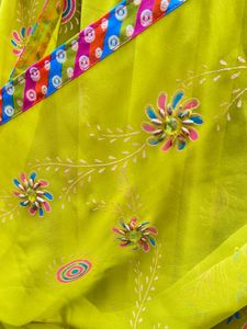 Lehanga Hand Painted