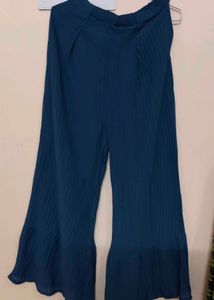 Teal Pleated Palazzo Pants
