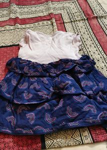 Pink And Blue Frock 3 Yr Old Kid