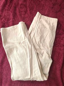 cream colour wife leg 4 pocket jeans
