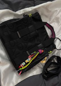 ALDO Black Embossed Tote Bag