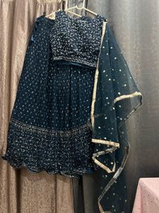 navy blue elegant lehenga