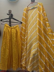 Yellow Kurta Set with Shrug