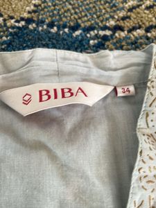 Biba Light Sky Blue Kurta