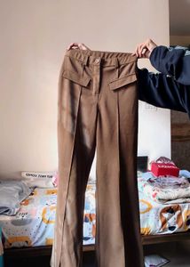 Brown Wide Leg Trousers