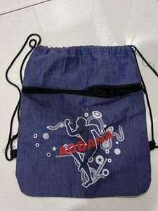 Blue Drawstring Backpack