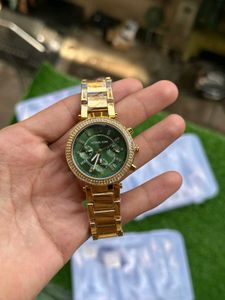 Michael Kors Gold-Tone Green Watch