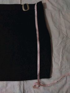 Black mini skirt