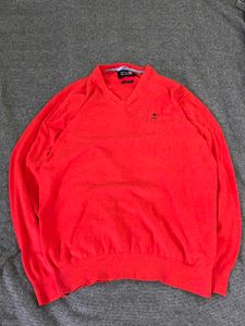 Red V-Neck Sweater