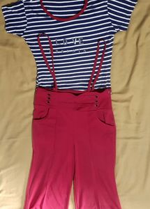 Maroon Dangri Set ..stretchable...