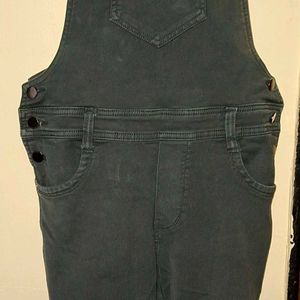 Gray Denim Overalls