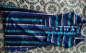 Striped Button-Up Top