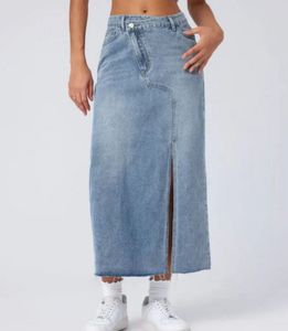 Denim Midi Skirt