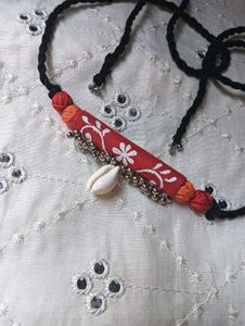 Red Floral Jewelry Set