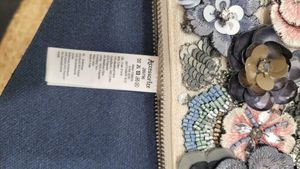 Accessorize London Posey Floral Ziptop Clutch Bag
