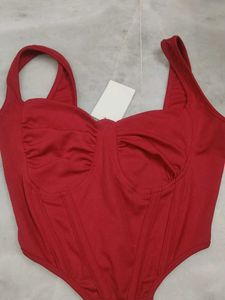 Red Bustier Corset Top