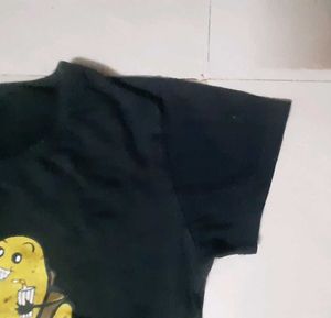 Printed Women&#39;s Black Tshirt