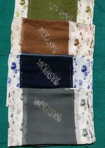 Heartprint Chiffon Ston Work Hijab Shawl