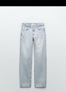 Zara High Rise Slim Jeans – Light Blue, EU36 (UK8)