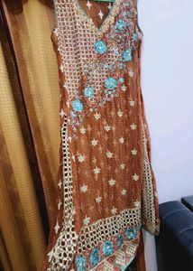 🤎Pakistani Anarkali Demi Stitched Dress
