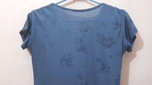 Vintage-Style Blue Floral Dress