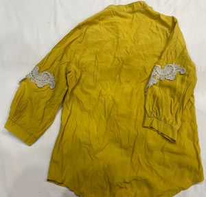 Elegant Yellow Tunic Top