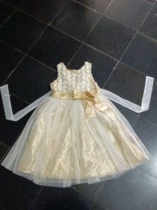 Sparkly Gold Flower Girl Dress