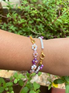 Purple Two Piece Stack Bracelet