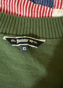 Oversized Green V-Neck Pullover Sweater