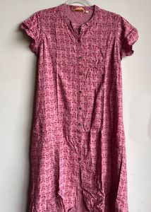 Foil-Printed Pink Kurta